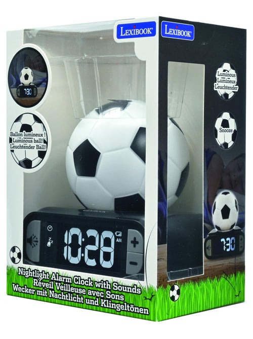 Réveil avec veilleuse Ballon de football en 3D - Kiabi