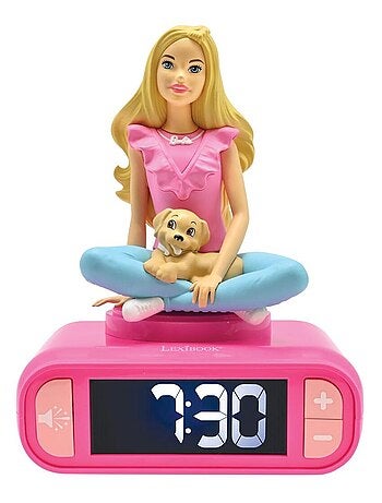 Réveil avec veilleuse Barbie en 3D