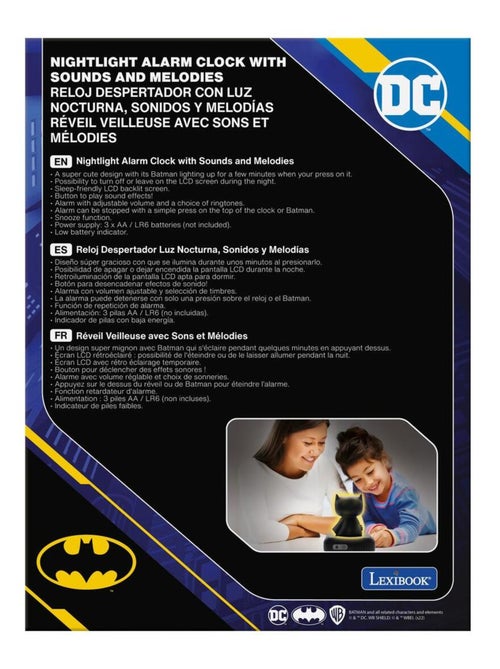 Réveil avec veilleuse Batman en 3D - Kiabi