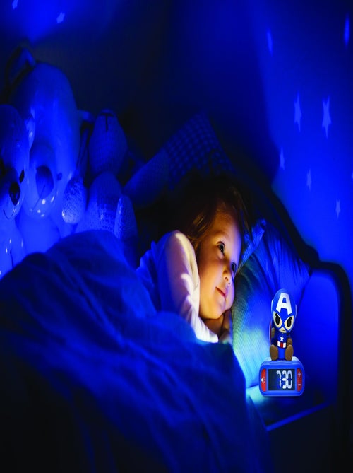 Réveil avec Veilleuse Captain America en 3D - Kiabi