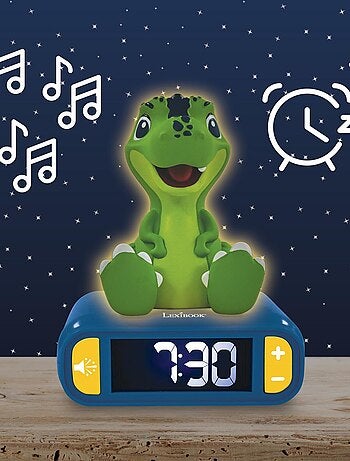 Réveil avec veilleuse Dinosaure en 3D