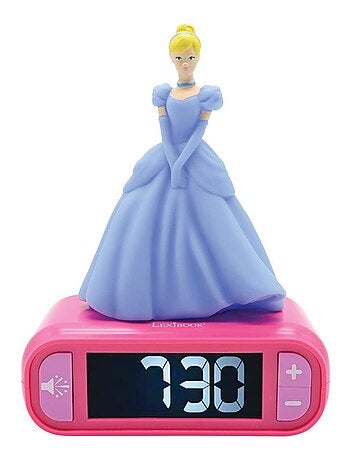 Réveil avec veilleuse Disney Princesses Cendrillon 3D
