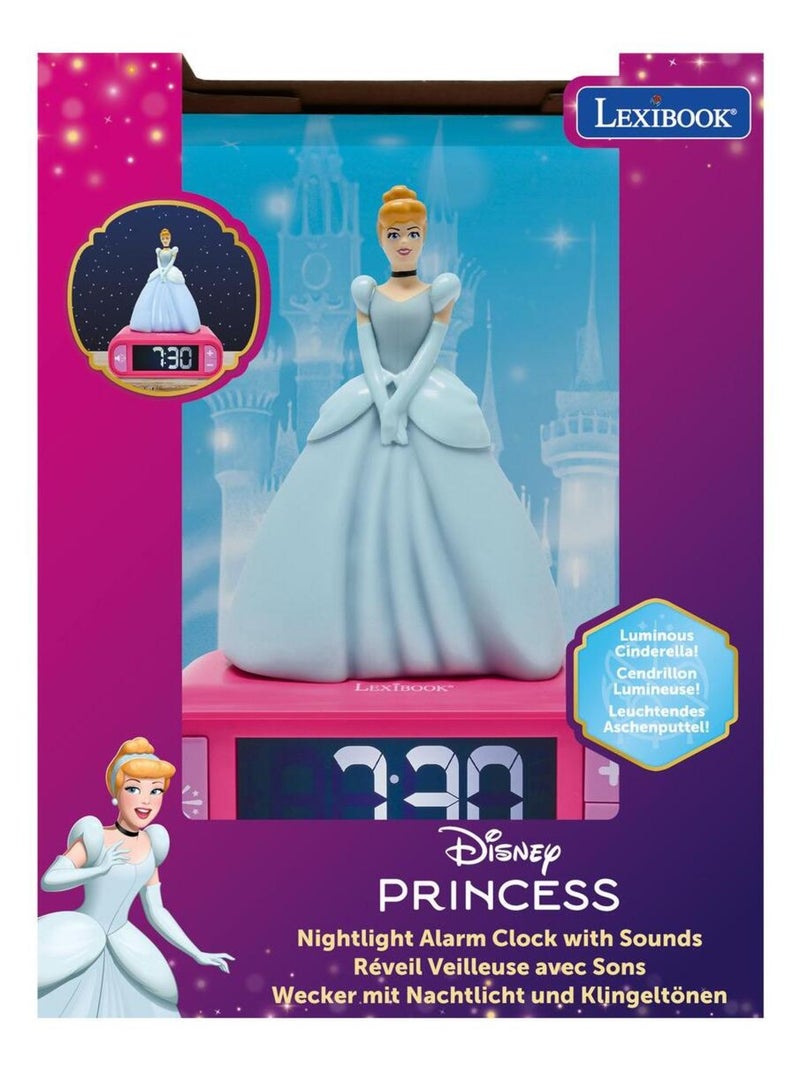 Réveil avec veilleuse Disney Princesses Cendrillon 3D Bleu - Kiabi
