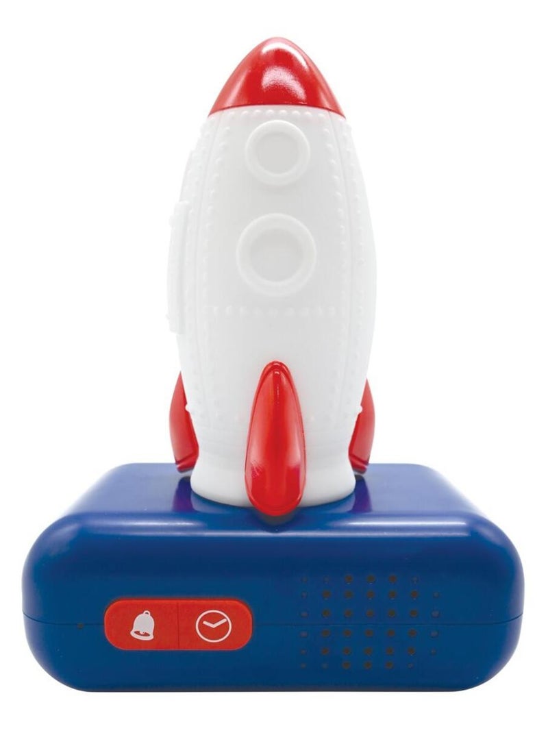 Réveil avec Veilleuse Fusée en 3D Blanc - Kiabi
