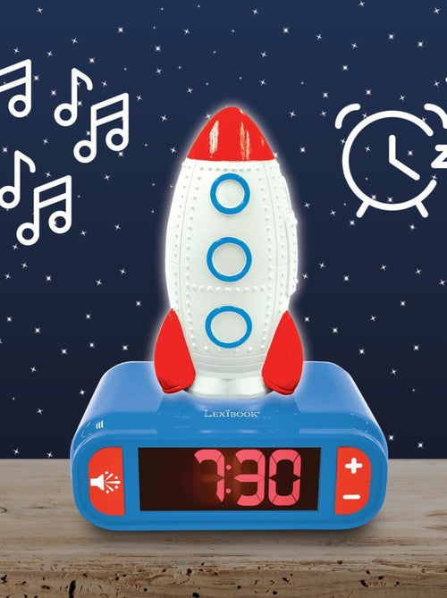 Réveil avec Veilleuse Fusée en 3D - Kiabi