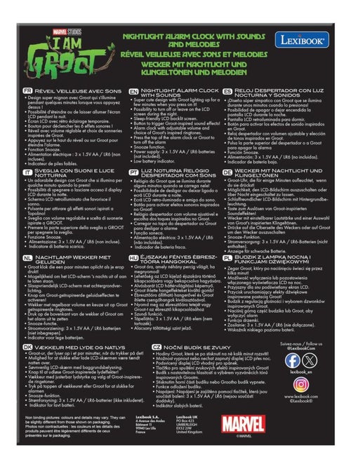 Réveil avec veilleuse Groot des Gardiens de la Galaxie 3D - Kiabi