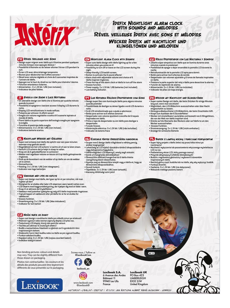 Réveil avec veilleuse Idéfix en 3D Blanc - Kiabi