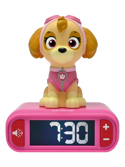 Réveil avec veilleuse La Pat Patrouille Skye en 3D - Kiabi