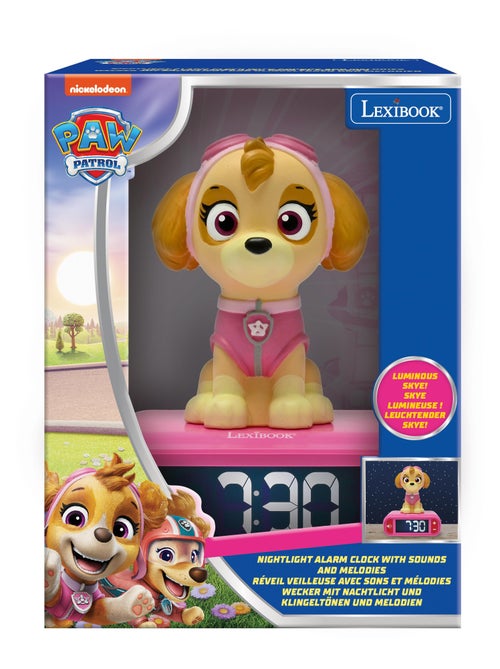 Réveil avec veilleuse La Pat Patrouille Skye en 3D - Kiabi
