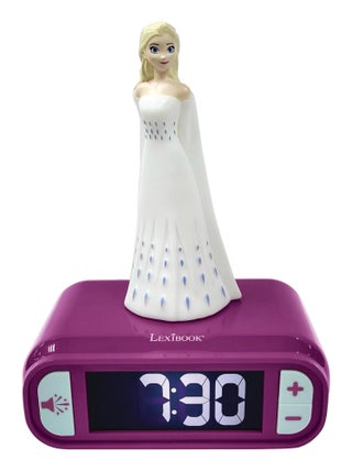 Réveil avec veilleuse La reine des neiges Elsa en 3D