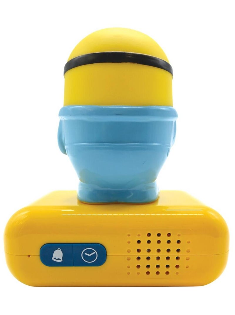 Réveil avec Veilleuse Les Minions en 3D Jaune - Kiabi