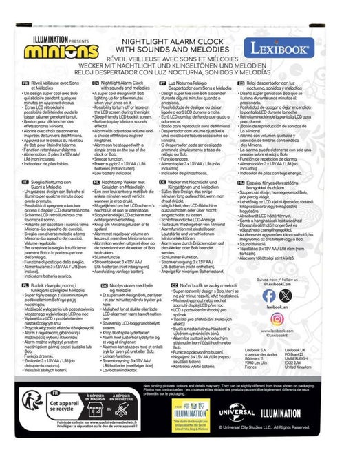 Réveil avec Veilleuse Les Minions en 3D - Kiabi