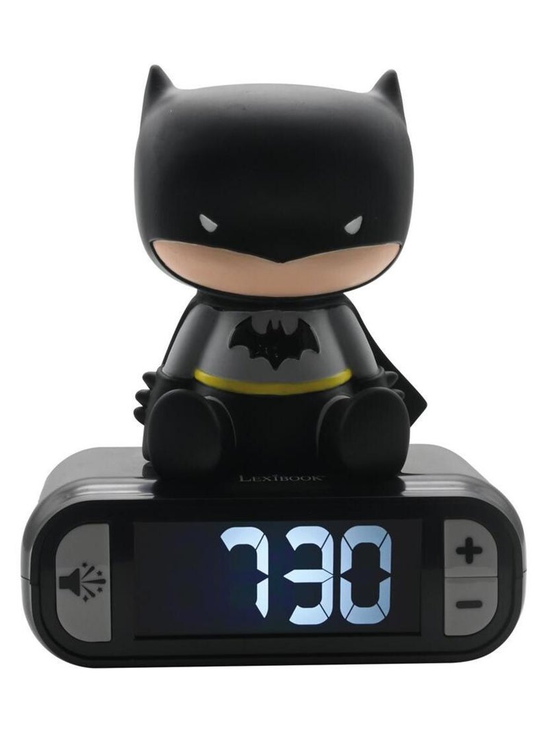Réveil avec veilleuse lumineuse Batman en 3D Noir - Kiabi