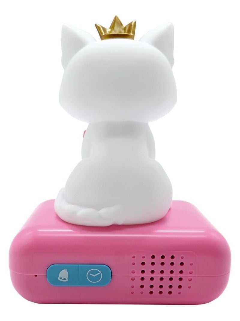 Réveil avec Veilleuse Lumineuse Chat en 3D Rose - Kiabi