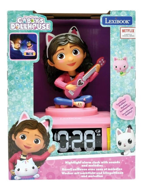 Réveil avec Veilleuse Lumineuse Gabby Dollhouse en 3D - Kiabi
