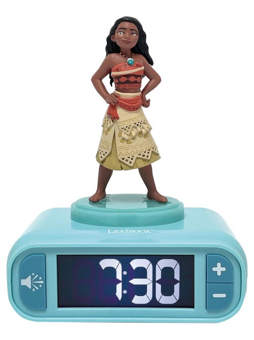 Réveil avec veilleuse lumineuse Vaiana en 3D - Kiabi