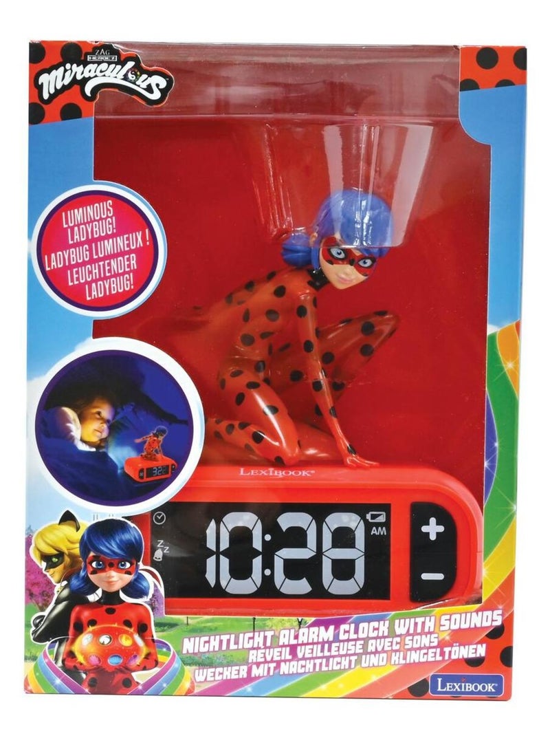 Réveil avec veilleuse Miraculous en 3D Rouge - Kiabi