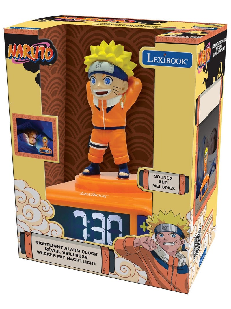 Réveil avec veilleuse Naruto en 3D Orange - Kiabi