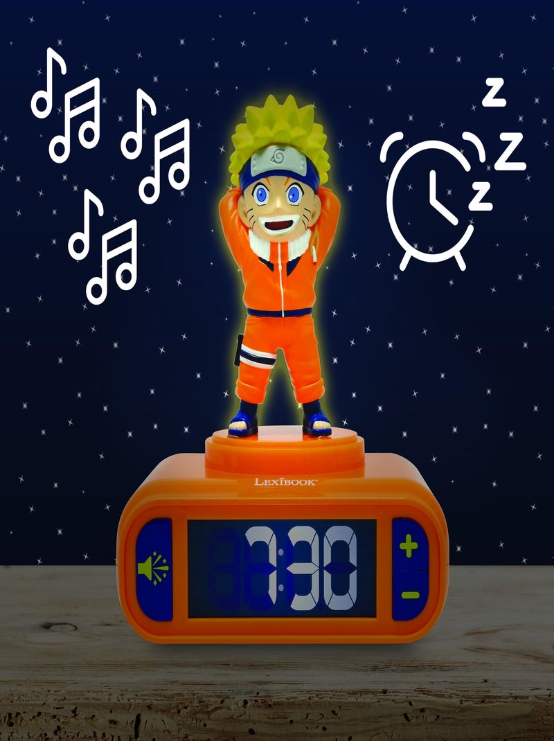 Réveil avec veilleuse Naruto en 3D Orange - Kiabi