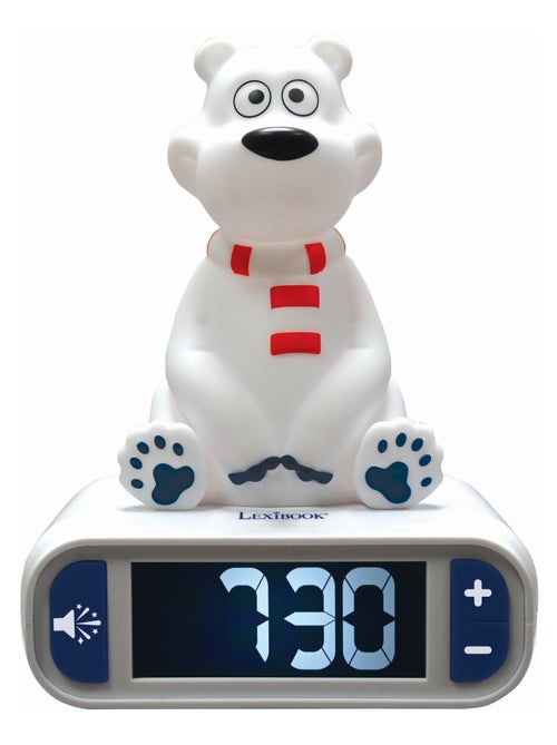 Réveil avec veilleuse Ours Polaire en 3D - Kiabi