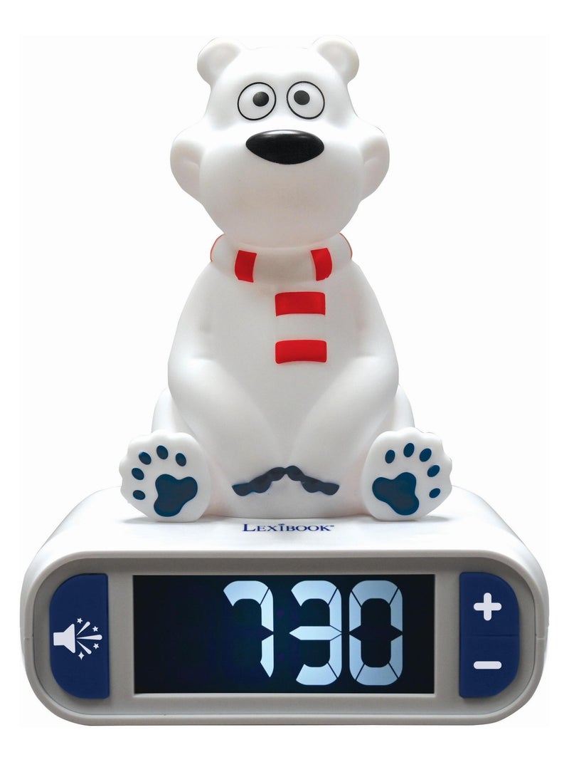 Réveil avec veilleuse Ours Polaire en 3D N/A - Kiabi