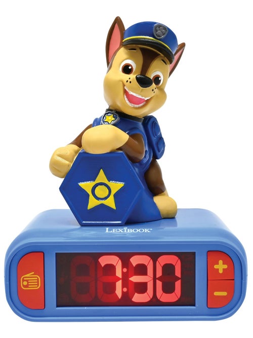 Réveil avec veilleuse Paw Patrol Chase en 3D - Kiabi