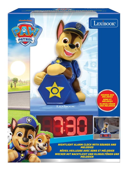 Réveil avec veilleuse Paw Patrol Chase en 3D - Kiabi