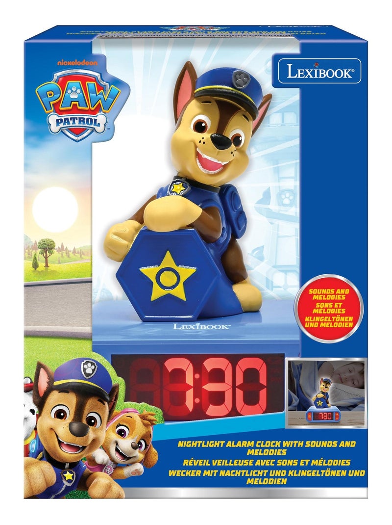 Réveil avec veilleuse Paw Patrol Chase en 3D Bleu - Kiabi