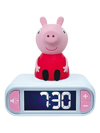 Réveil avec veilleuse Peppa Pig en 3D