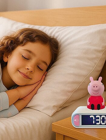 Réveil avec veilleuse Peppa Pig en 3D