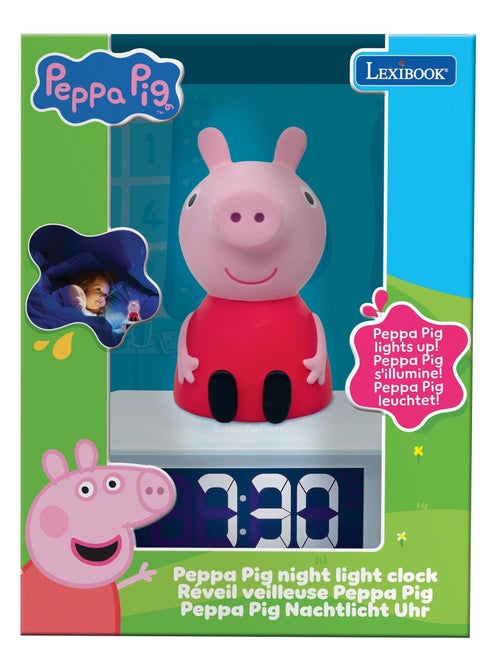 Réveil avec veilleuse Peppa Pig en 3D - Kiabi