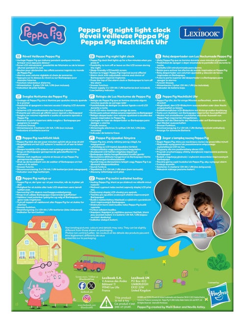 Réveil avec veilleuse Peppa Pig en 3D - Kiabi