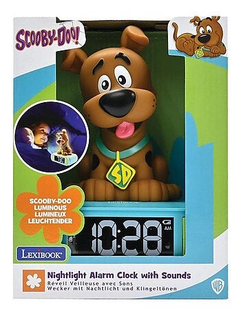Réveil avec veilleuse Scooby Doo en 3D