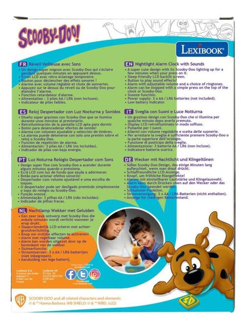 Réveil avec veilleuse Scooby Doo en 3D - Kiabi