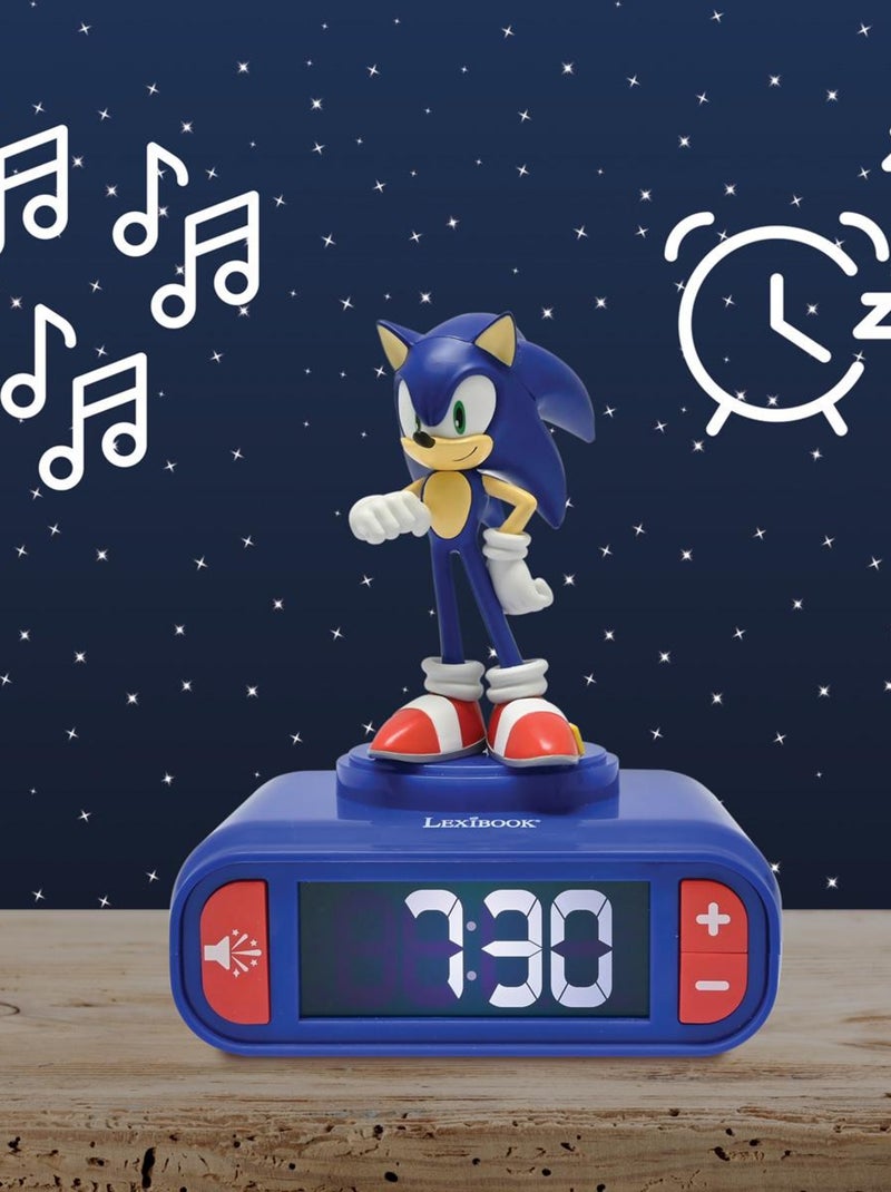 Réveil avec veilleuse Sonic 3D Bleu - Kiabi