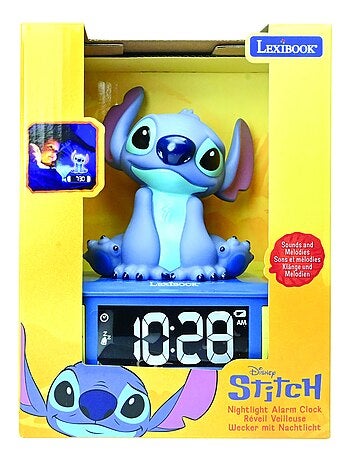 Réveil avec veilleuse Stitch en 3D