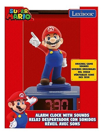 Réveil avec veilleuse Super Mario en 3D
