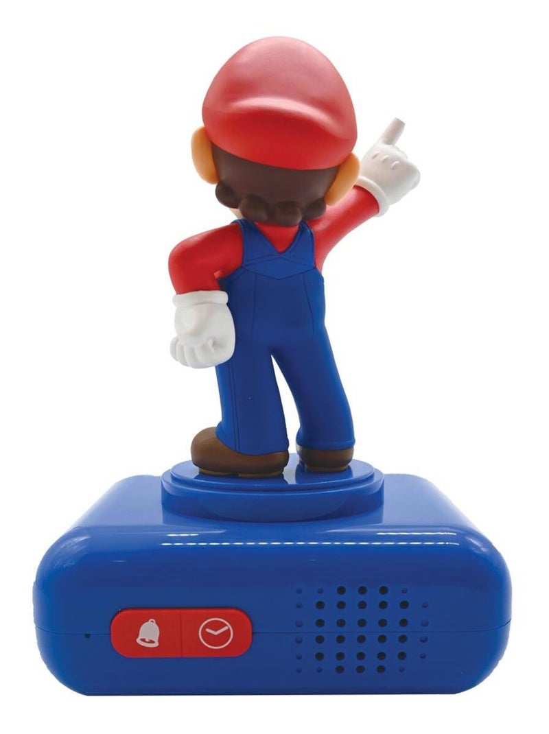 Réveil avec veilleuse Super Mario en 3D Bleu - Kiabi