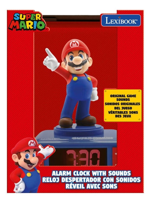 Réveil avec veilleuse Super Mario en 3D - Kiabi