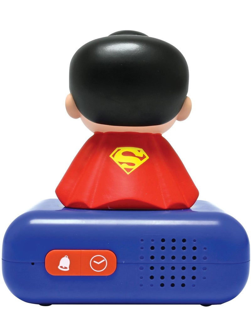 Réveil avec veilleuse Superman en 3D Bleu - Kiabi