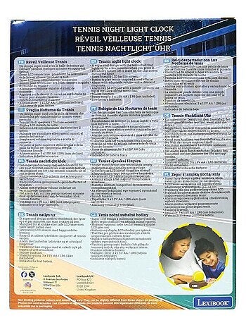 Réveil avec veilleuse tennis en 3d