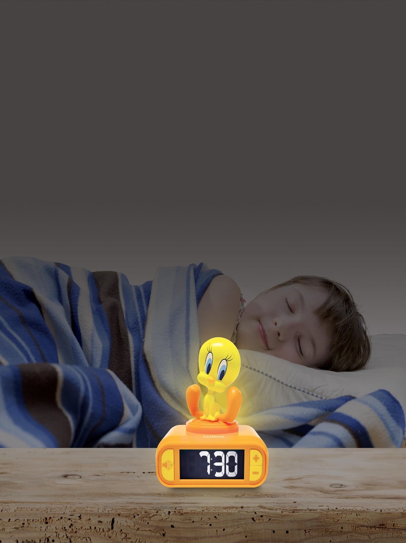 Réveil avec veilleuse Titi en 3D Jaune - Kiabi