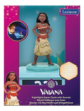 Réveil avec veilleuse Vaiana en 3D
