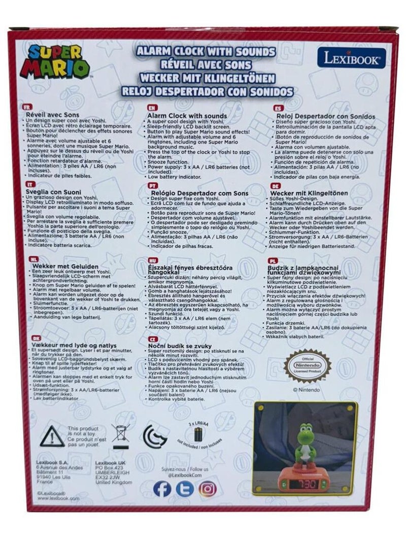 Réveil avec veilleuse Yoshi en 3D Vert - Kiabi