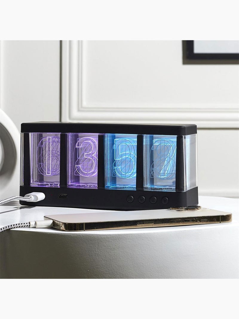 Réveil chargeur effet néon N/A - Kiabi