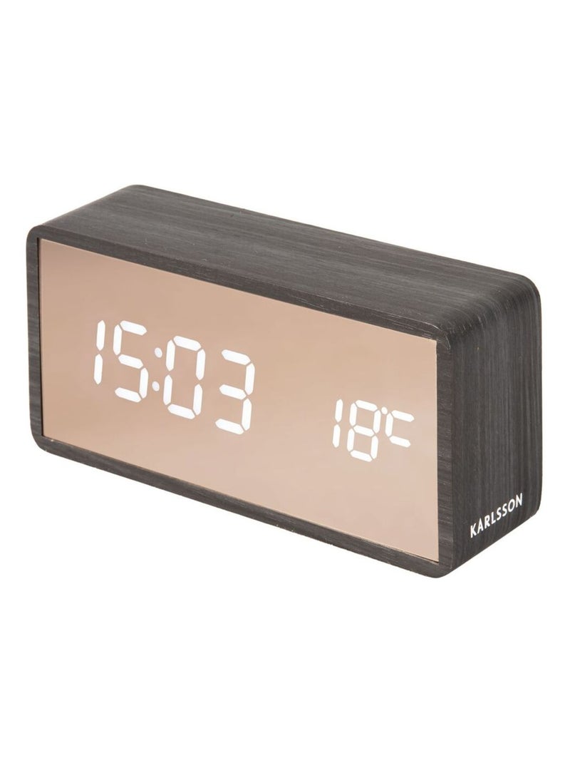 Réveil Copper Mirror LED Noir - Kiabi