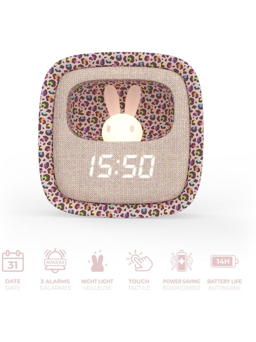 Réveil enfant veilleuse MOB Billy Clock Rainbow Leopard – USB-C - Kiabi