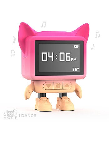 Réveil et Enceinte Bluetooth Enfant Dancing Clock, danse en musique, Écran LCD Émotionnel - MOB