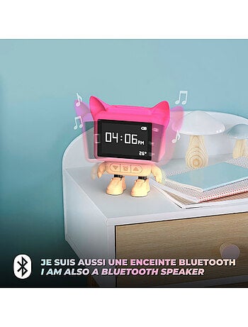 Réveil et Enceinte Bluetooth Enfant Dancing Clock, danse en musique, Écran LCD Émotionnel - MOB