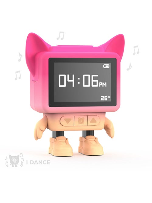 Réveil et Enceinte Bluetooth Enfant Dancing Clock, danse en musique, Écran LCD Émotionnel - MOB - Kiabi